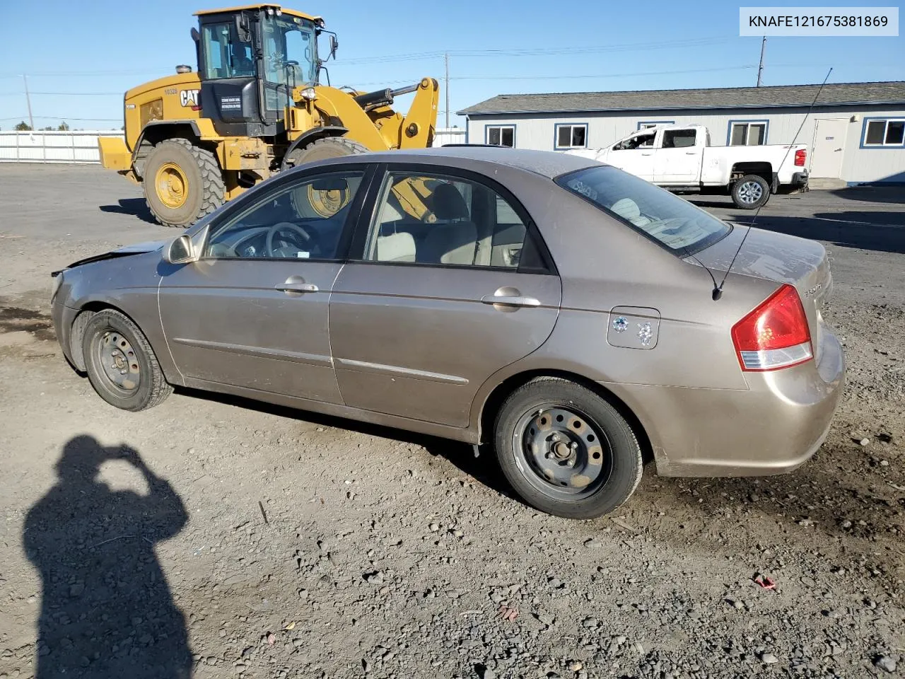 2007 Kia Spectra Ex VIN: KNAFE121675381869 Lot: 75306354