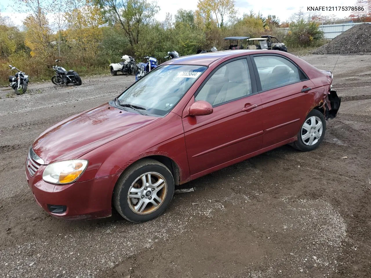 2007 Kia Spectra Ex VIN: KNAFE121175378586 Lot: 76529844