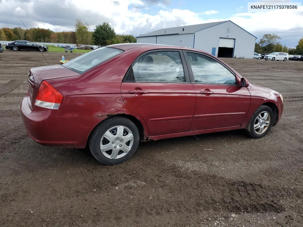 2007 Kia Spectra Ex VIN: KNAFE121175378586 Lot: 76529844