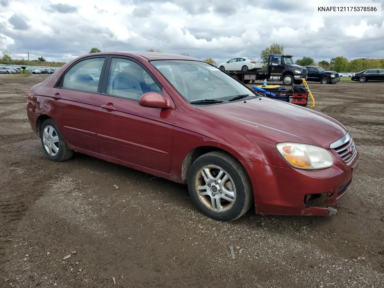 2007 Kia Spectra Ex VIN: KNAFE121175378586 Lot: 76529844