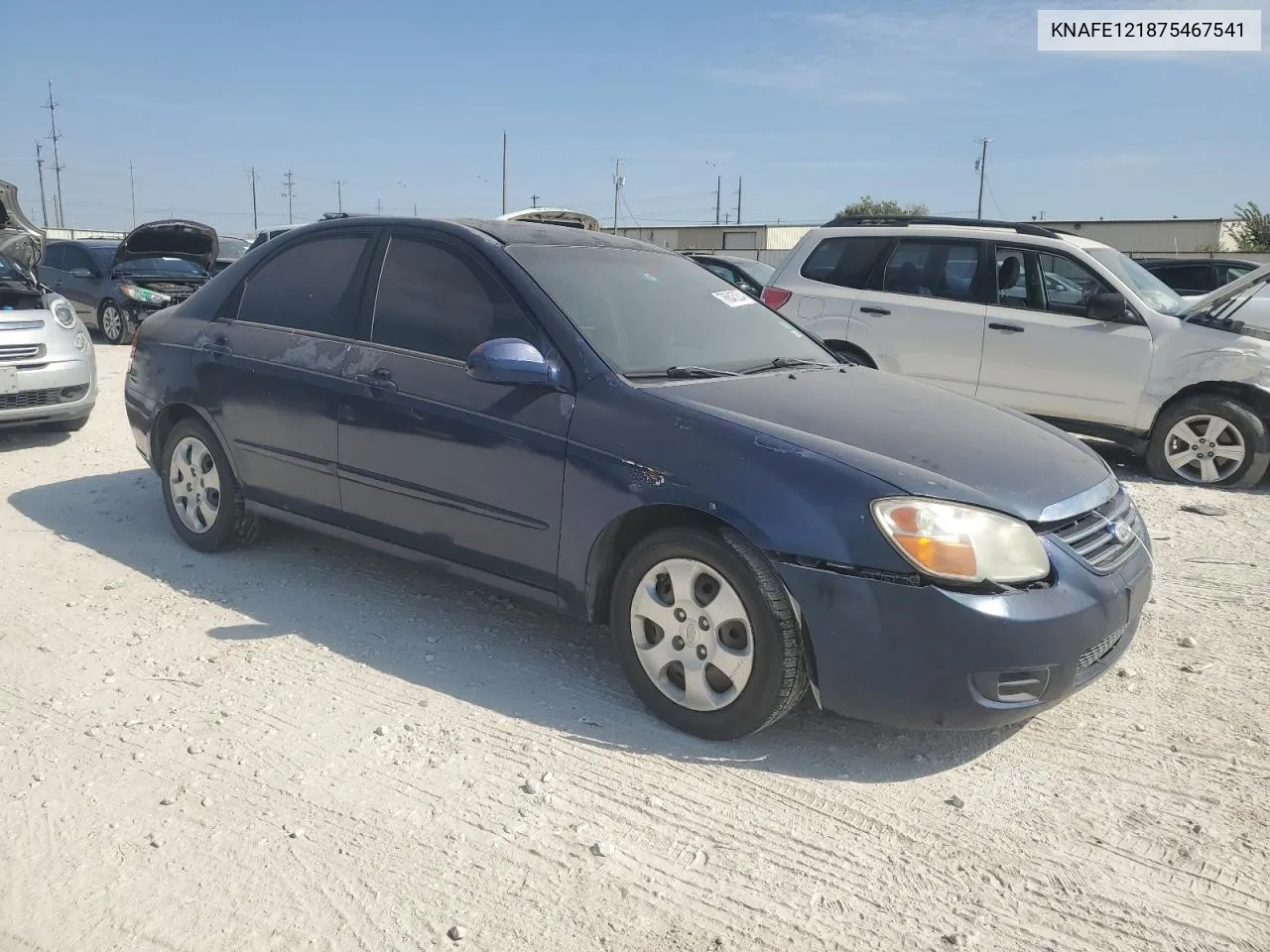 2007 Kia Spectra Ex VIN: KNAFE121875467541 Lot: 76845204