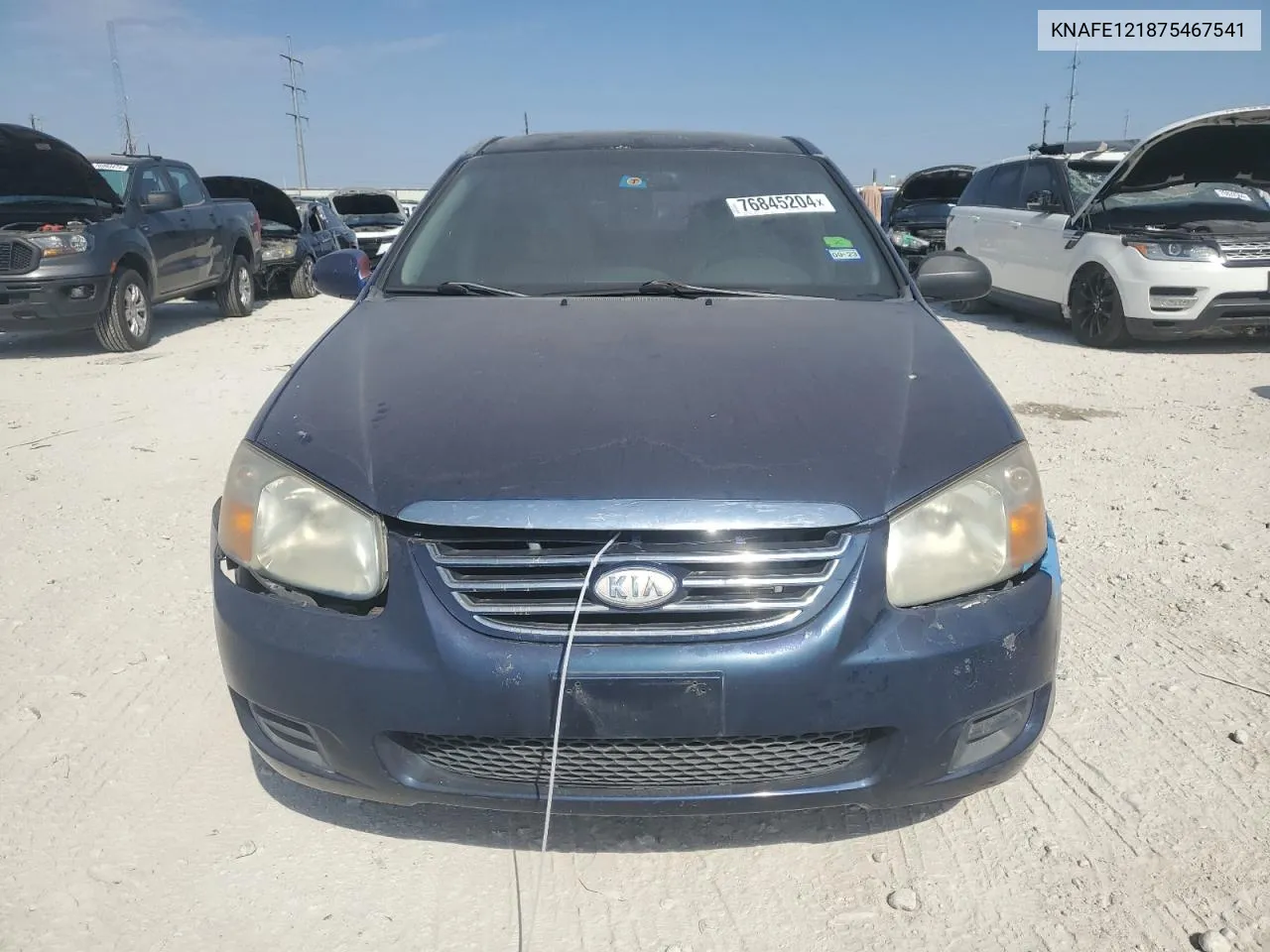 2007 Kia Spectra Ex VIN: KNAFE121875467541 Lot: 76845204