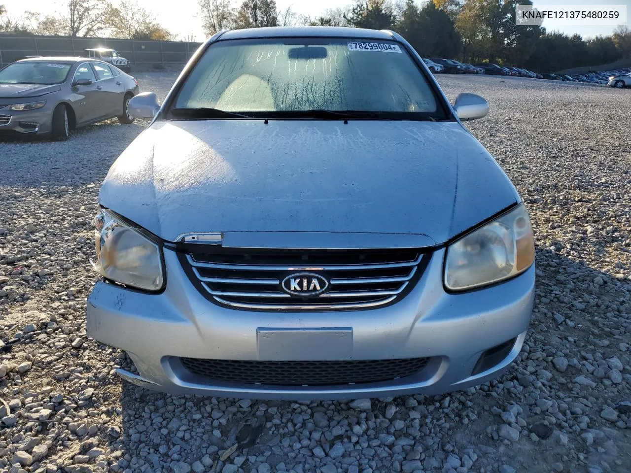 2007 Kia Spectra Ex VIN: KNAFE121375480259 Lot: 78299004