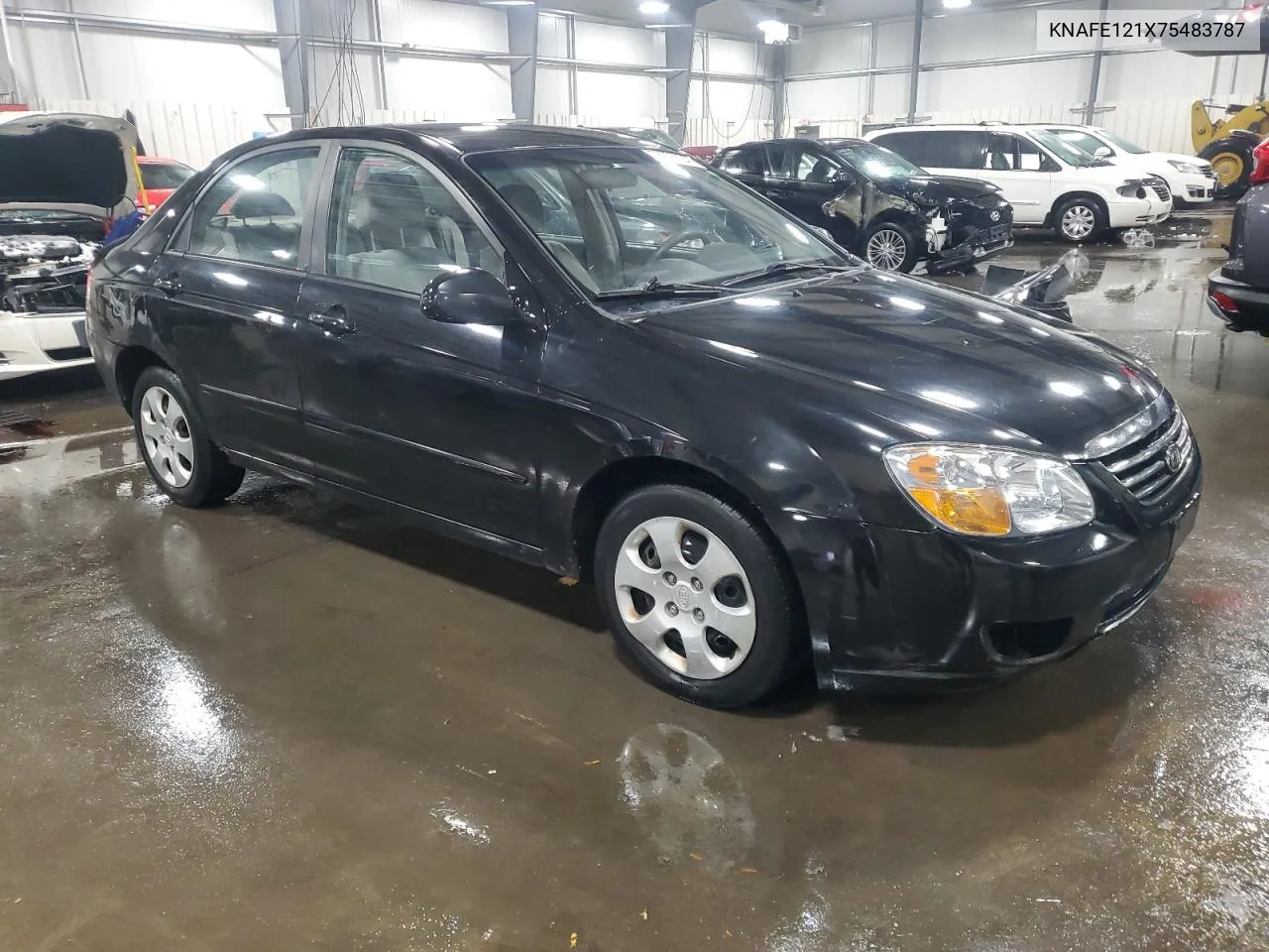 2007 Kia Spectra Ex VIN: KNAFE121X75483787 Lot: 78397124