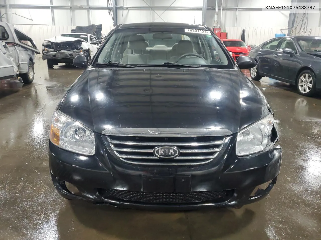 2007 Kia Spectra Ex VIN: KNAFE121X75483787 Lot: 78397124