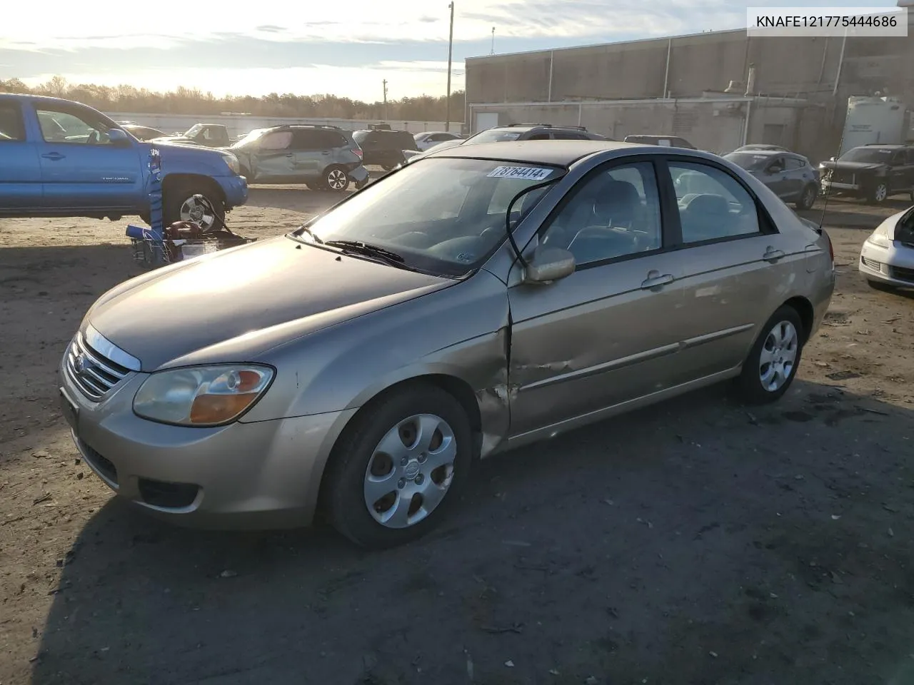 2007 Kia Spectra Ex VIN: KNAFE121775444686 Lot: 78764414