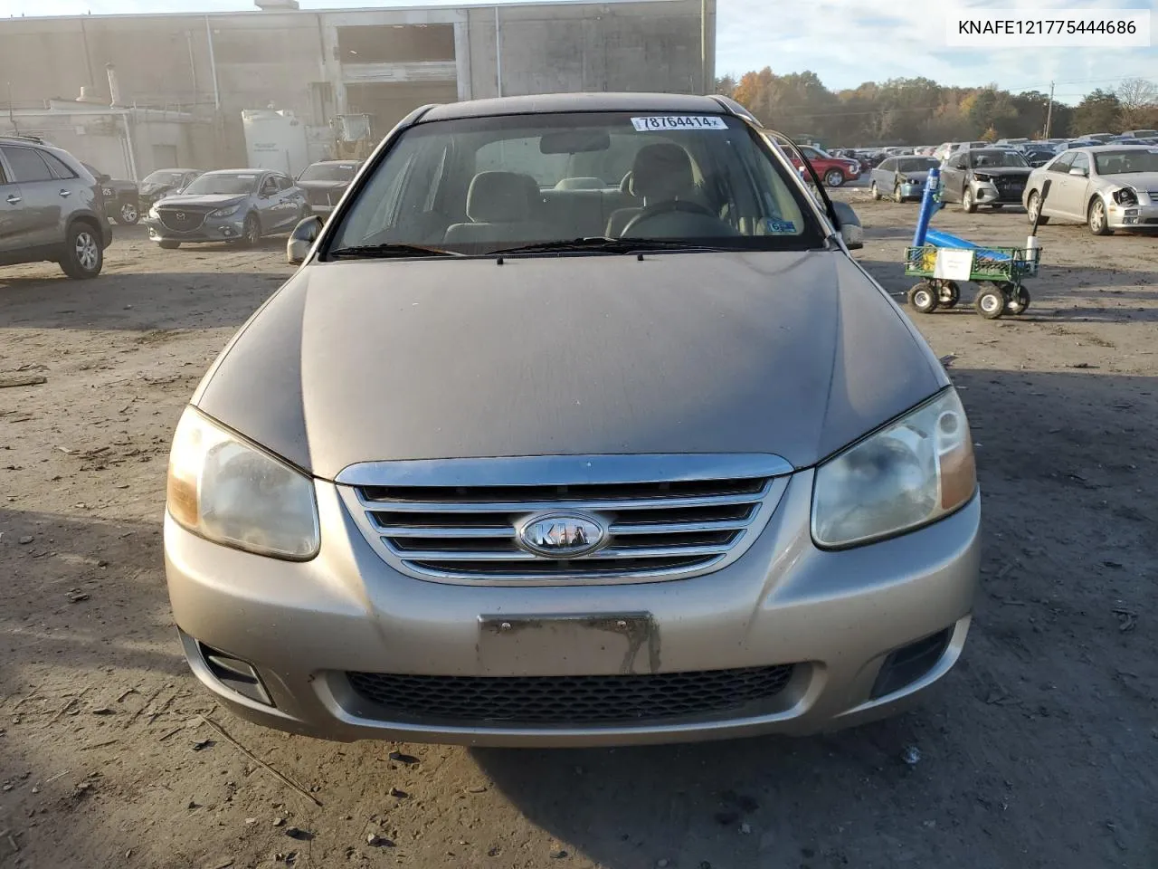 2007 Kia Spectra Ex VIN: KNAFE121775444686 Lot: 78764414