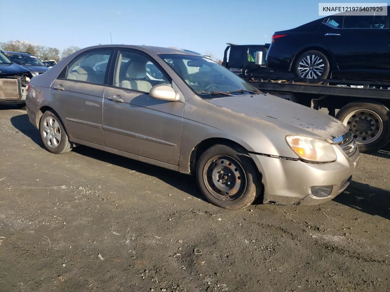 2007 Kia Spectra Ex VIN: KNAFE121975407929 Lot: 80351834