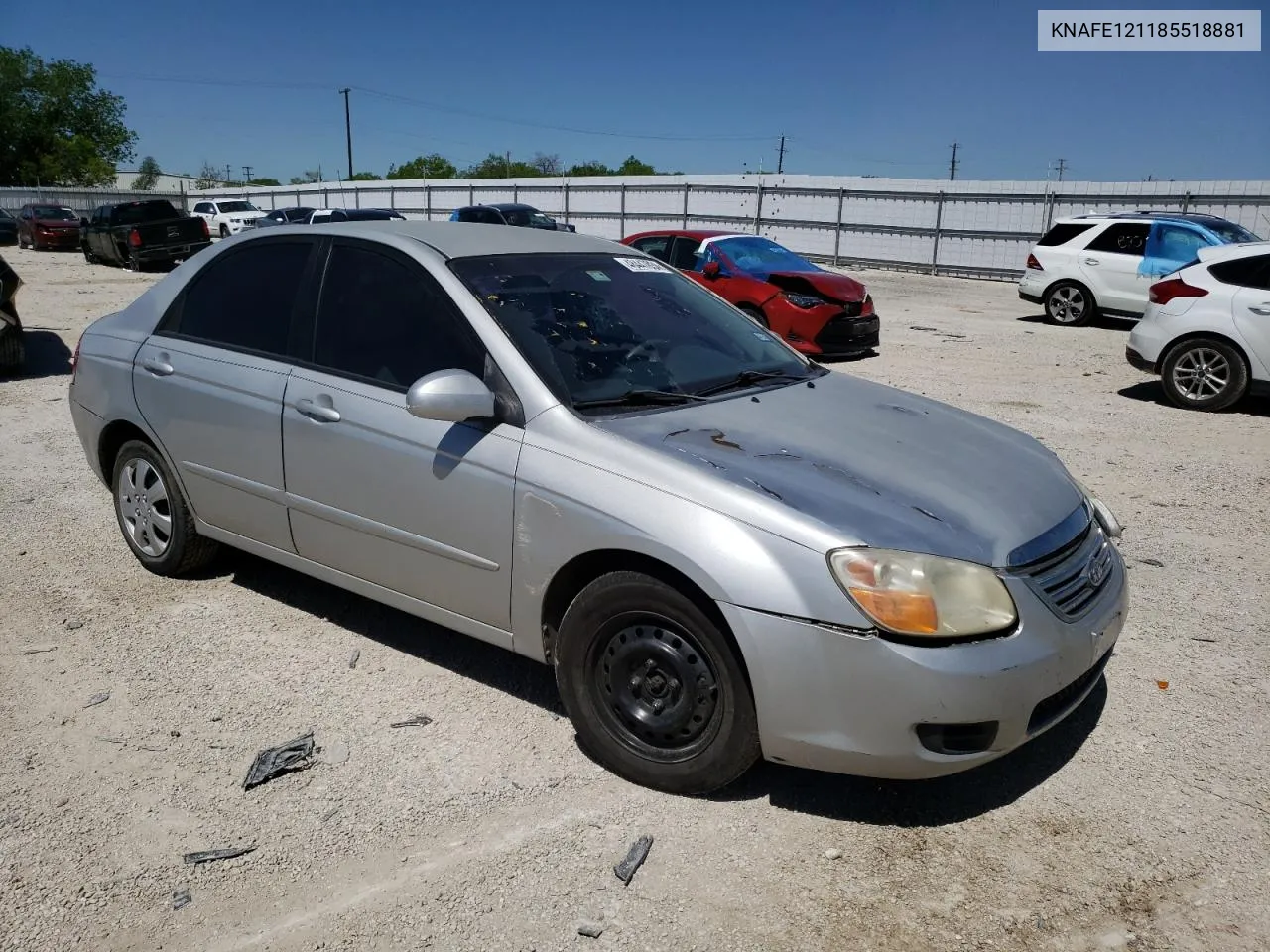 2008 Kia Spectra Ex VIN: KNAFE121185518881 Lot: 48447834