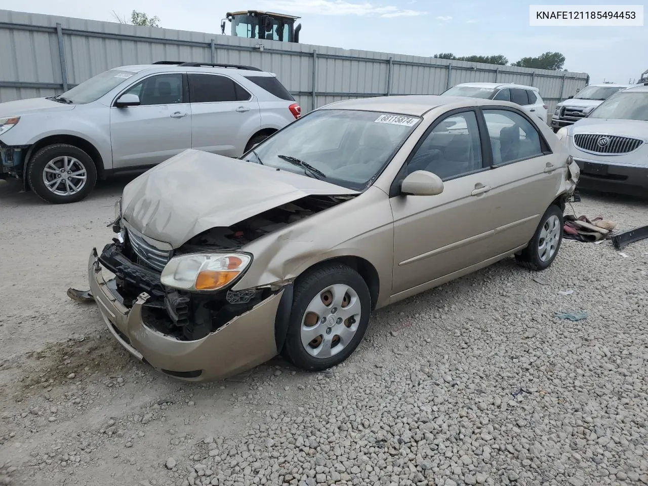 2008 Kia Spectra Ex VIN: KNAFE121185494453 Lot: 68115874