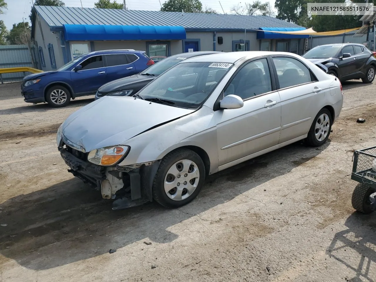 2008 Kia Spectra Ex VIN: KNAFE121585511576 Lot: 68634114