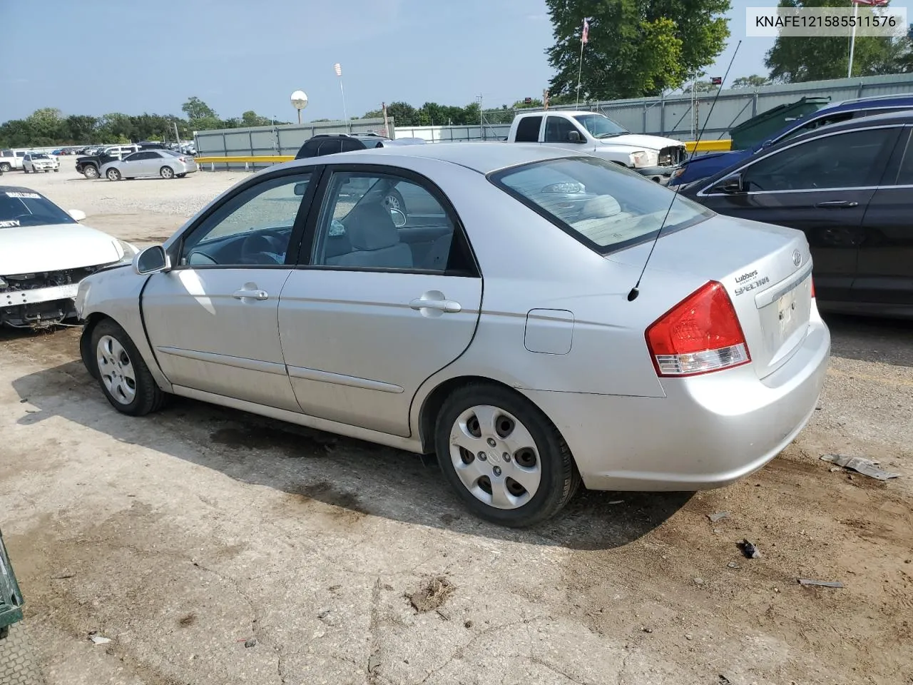 2008 Kia Spectra Ex VIN: KNAFE121585511576 Lot: 68634114