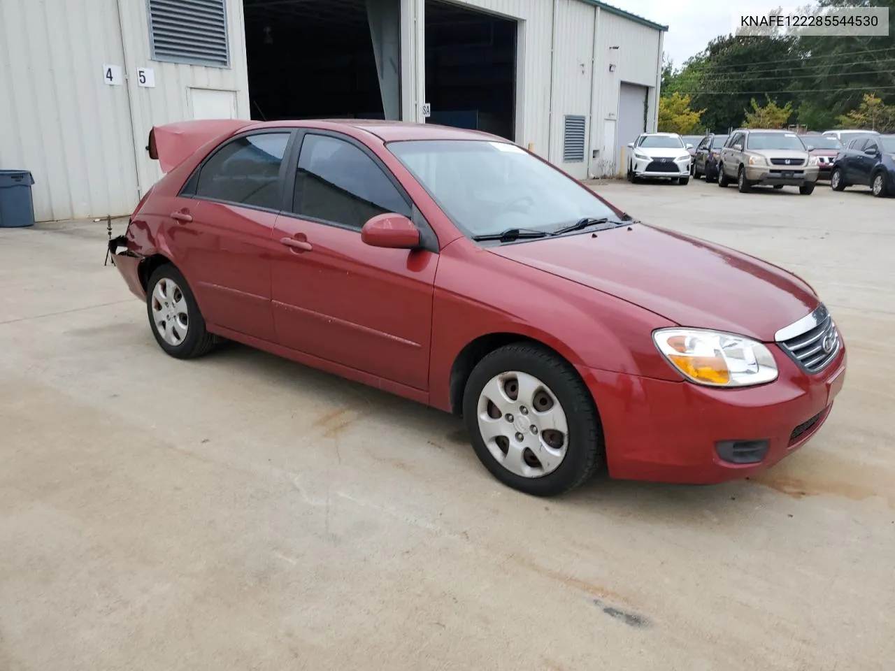 2008 Kia Spectra Ex VIN: KNAFE122285544530 Lot: 71985554