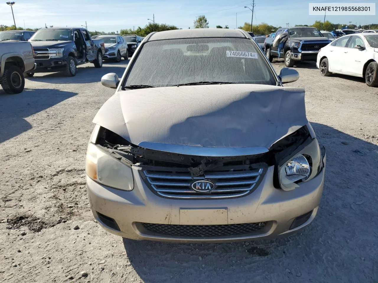 2008 Kia Spectra Ex VIN: KNAFE121985568301 Lot: 74066674