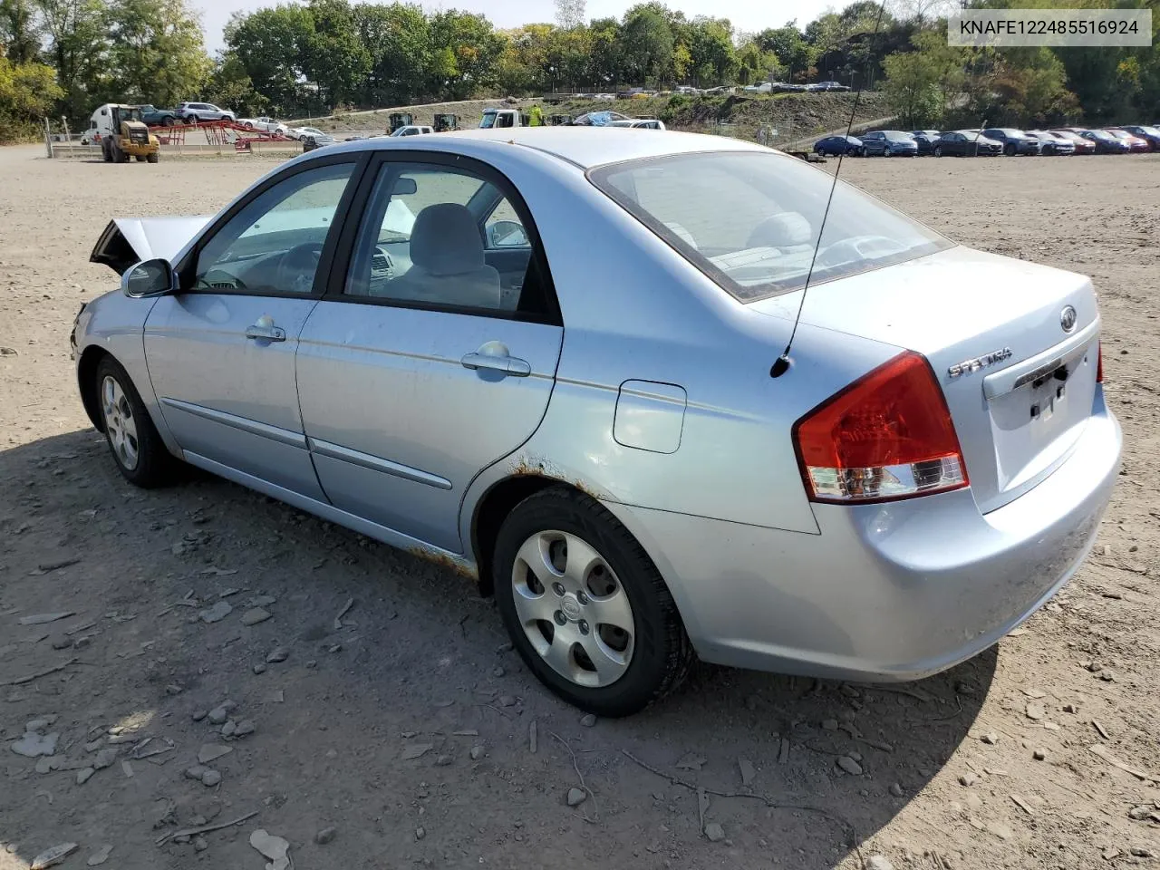 2008 Kia Spectra Ex VIN: KNAFE122485516924 Lot: 74255984