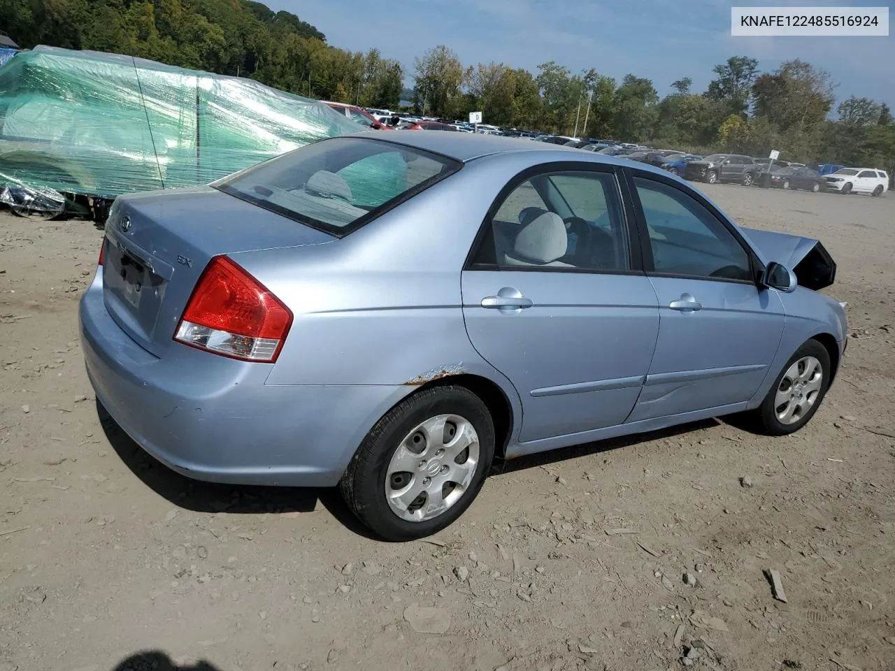 2008 Kia Spectra Ex VIN: KNAFE122485516924 Lot: 74255984