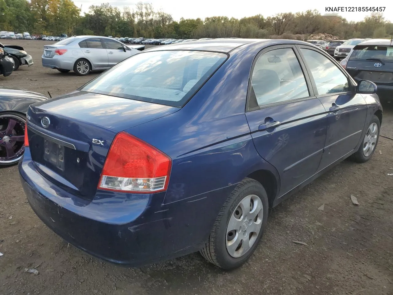 2008 Kia Spectra Ex VIN: KNAFE122185545457 Lot: 74593424