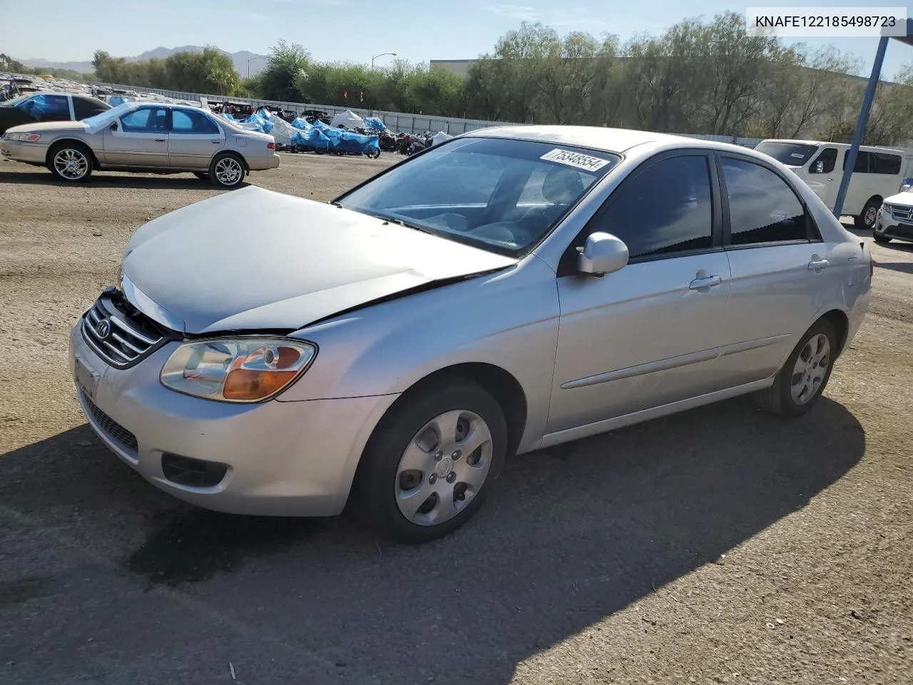 2008 Kia Spectra Ex VIN: KNAFE122185498723 Lot: 75348554