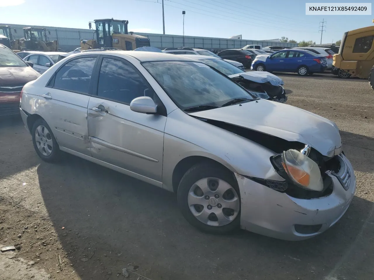 2008 Kia Spectra Ex VIN: KNAFE121X85492409 Lot: 76339014