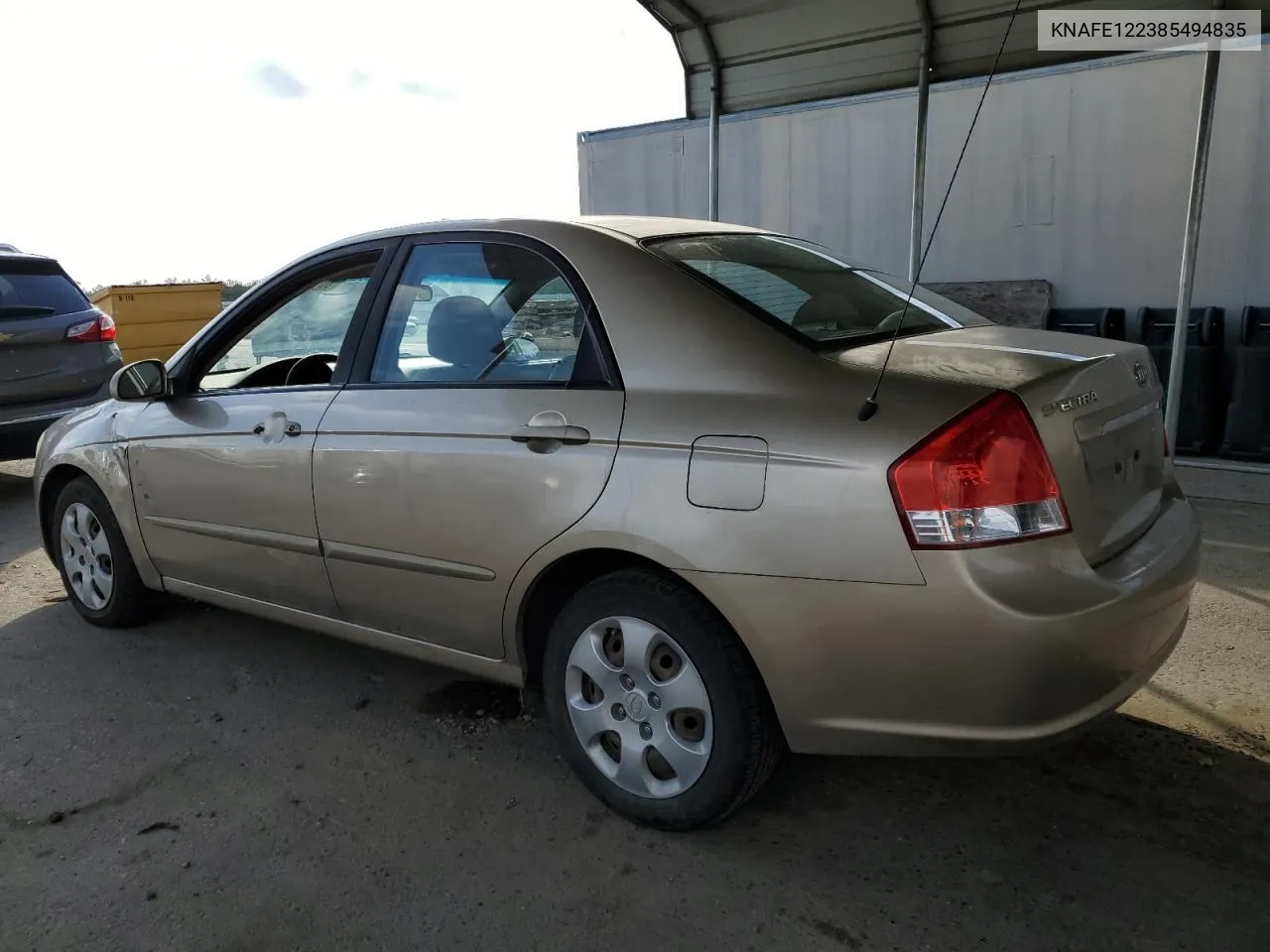 2008 Kia Spectra Ex VIN: KNAFE122385494835 Lot: 80113674