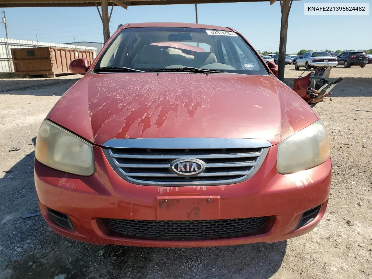 2009 Kia Spectra Ex VIN: KNAFE221395624482 Lot: 62078404