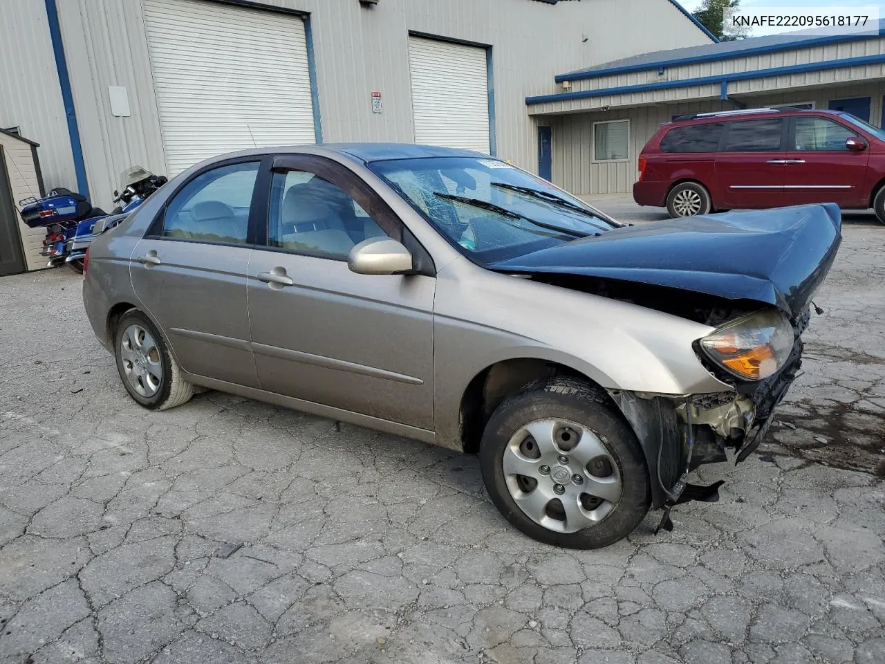 2009 Kia Spectra Ex VIN: KNAFE222095618177 Lot: 71357534