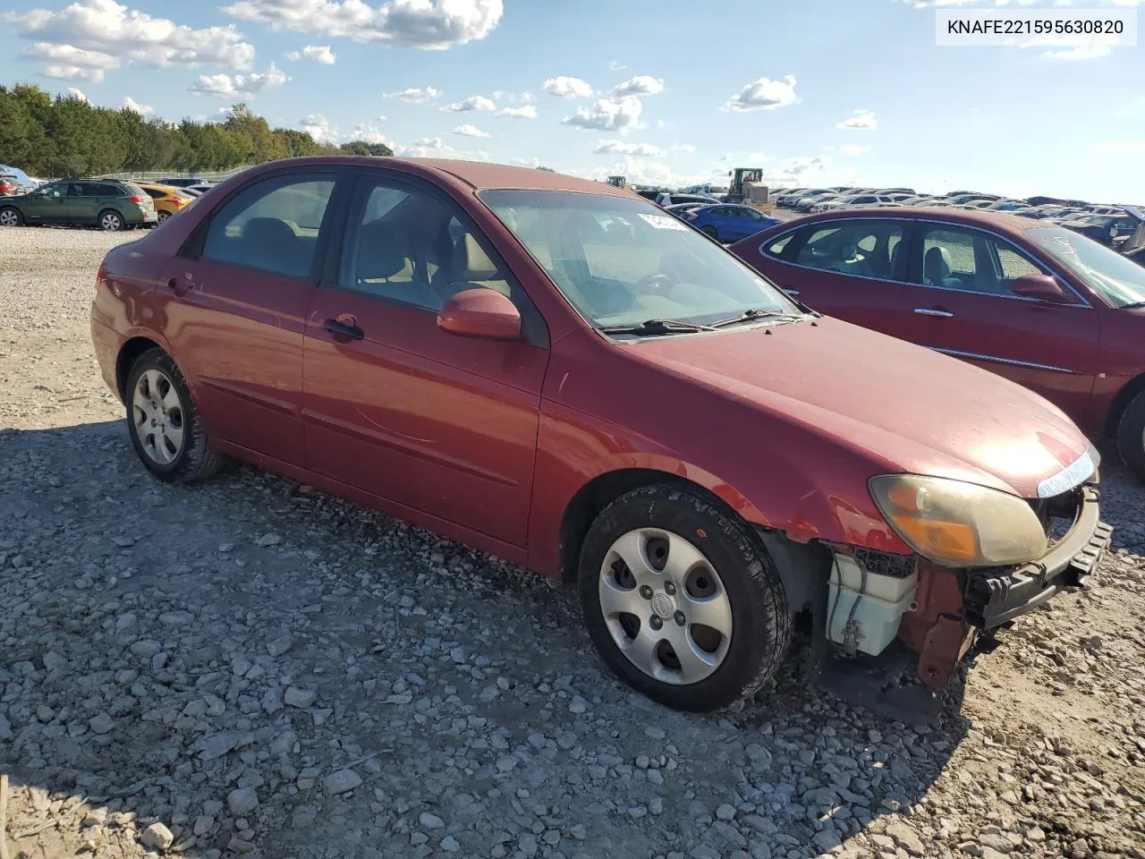 2009 Kia Spectra Ex VIN: KNAFE221595630820 Lot: 72431004