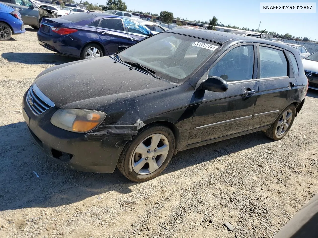 2009 Kia Spectra Sx VIN: KNAFE242495022857 Lot: 73797114