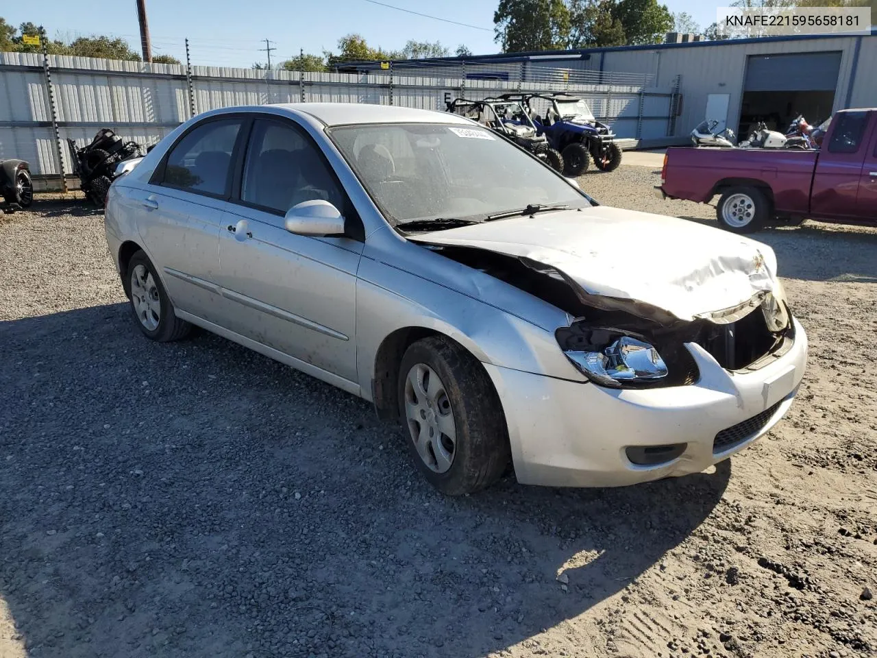 2009 Kia Spectra Ex VIN: KNAFE221595658181 Lot: 75348444