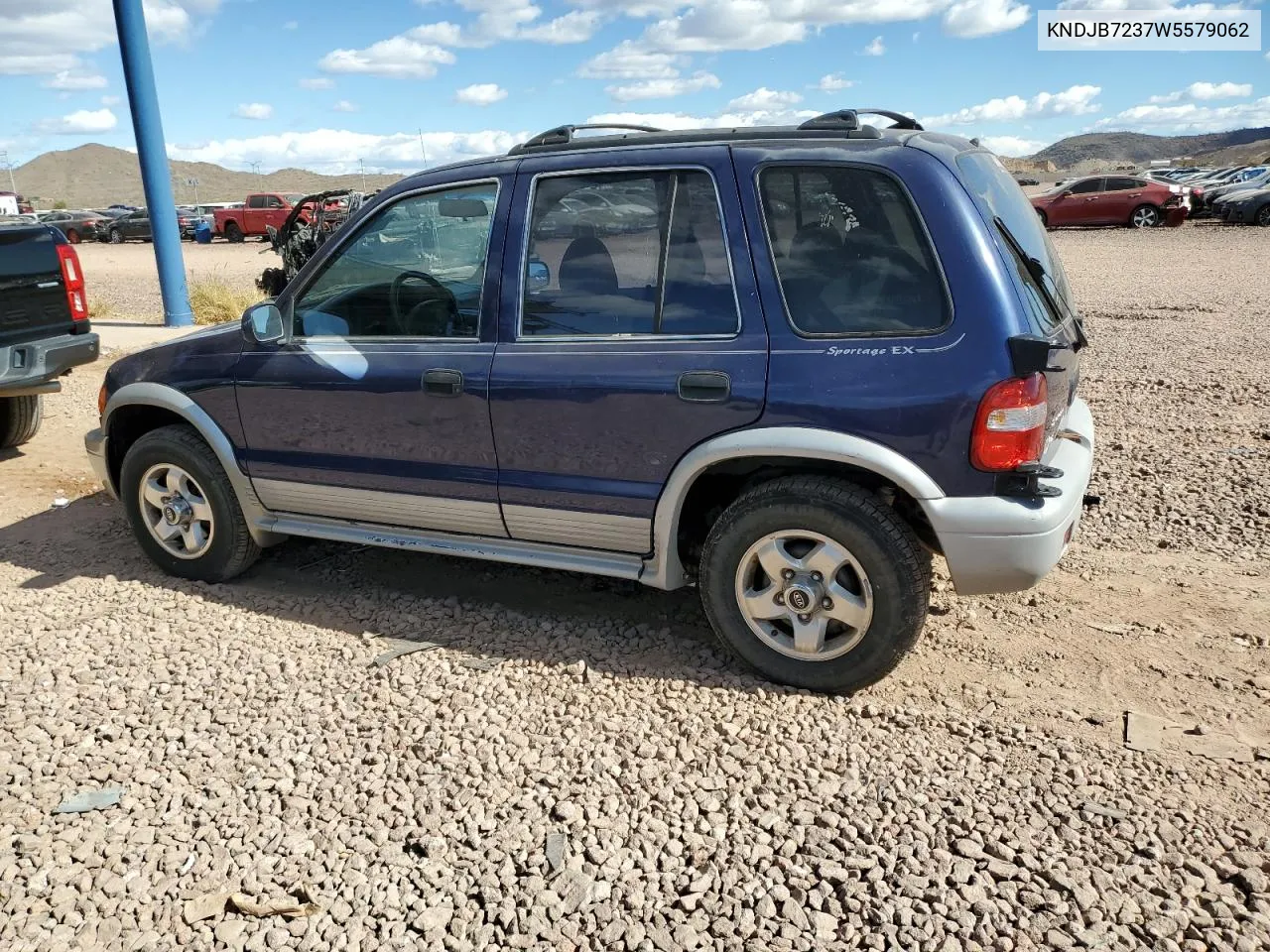 1998 Kia Sportage VIN: KNDJB7237W5579062 Lot: 78401514