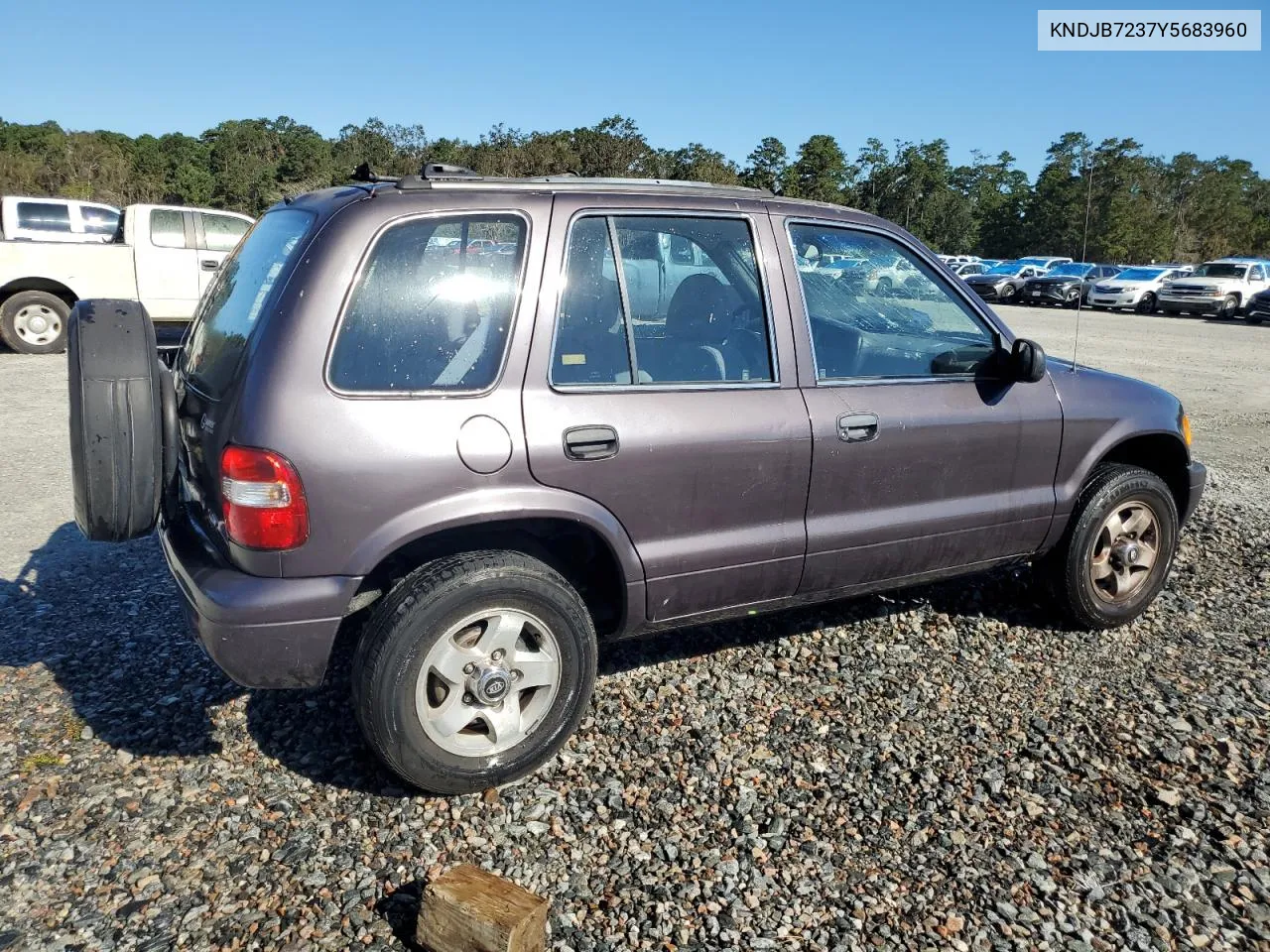 2000 Kia Sportage VIN: KNDJB7237Y5683960 Lot: 75192944