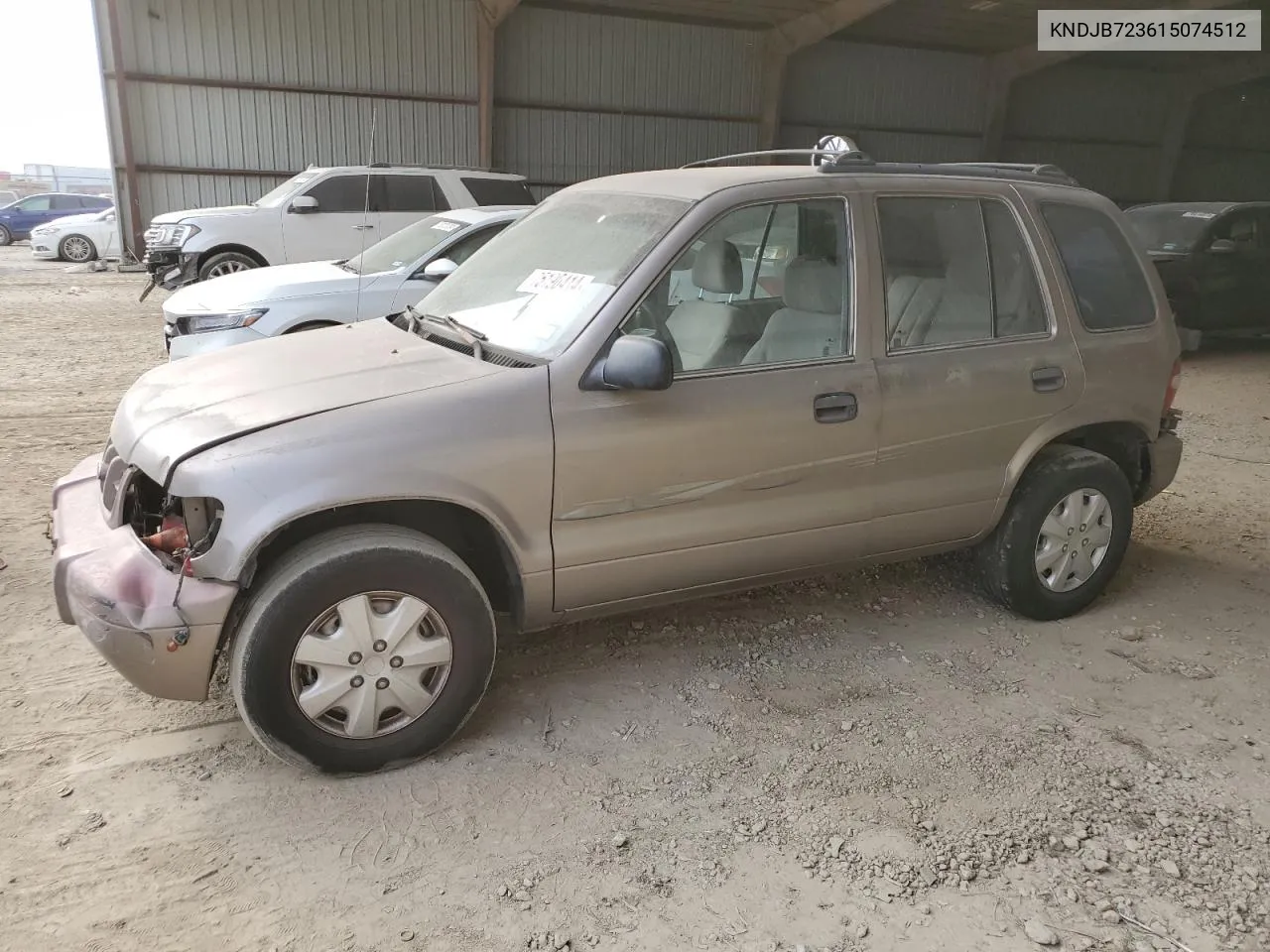 2001 Kia Sportage VIN: KNDJB723615074512 Lot: 75190414