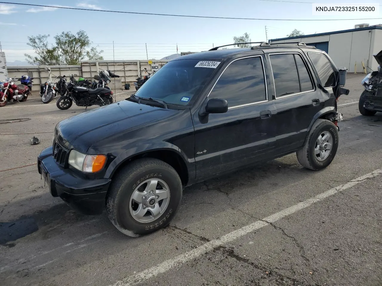 2002 Kia Sportage VIN: KNDJA723325155200 Lot: 66326204