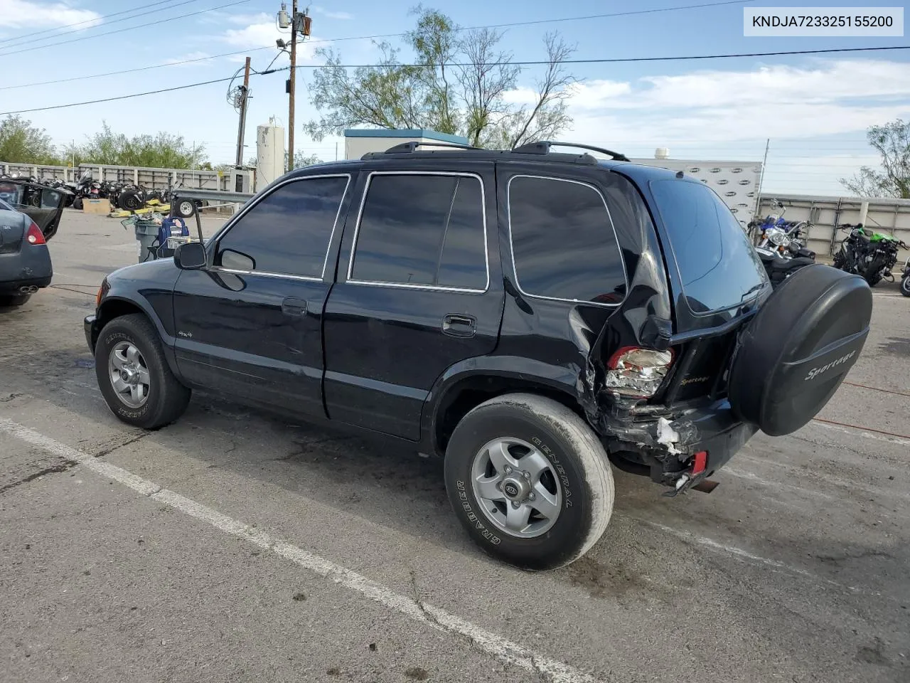 2002 Kia Sportage VIN: KNDJA723325155200 Lot: 66326204