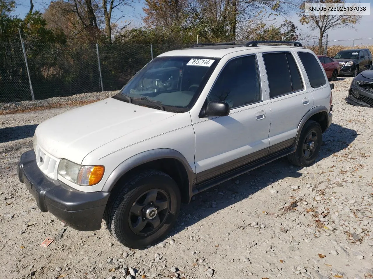 2002 Kia Sportage VIN: KNDJB723025137038 Lot: 78737144