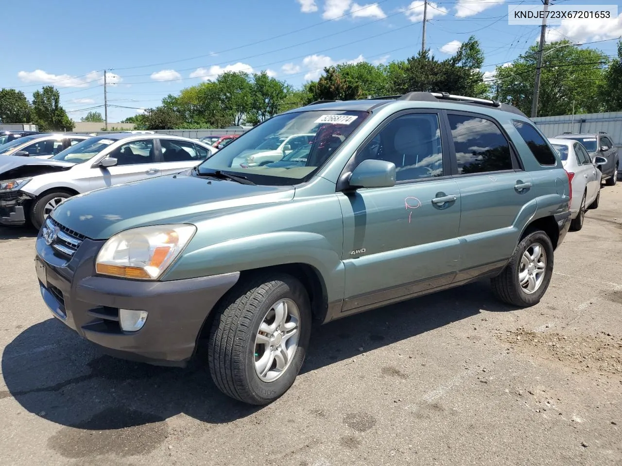 2006 Kia New Sportage VIN: KNDJE723X67201653 Lot: 52668774