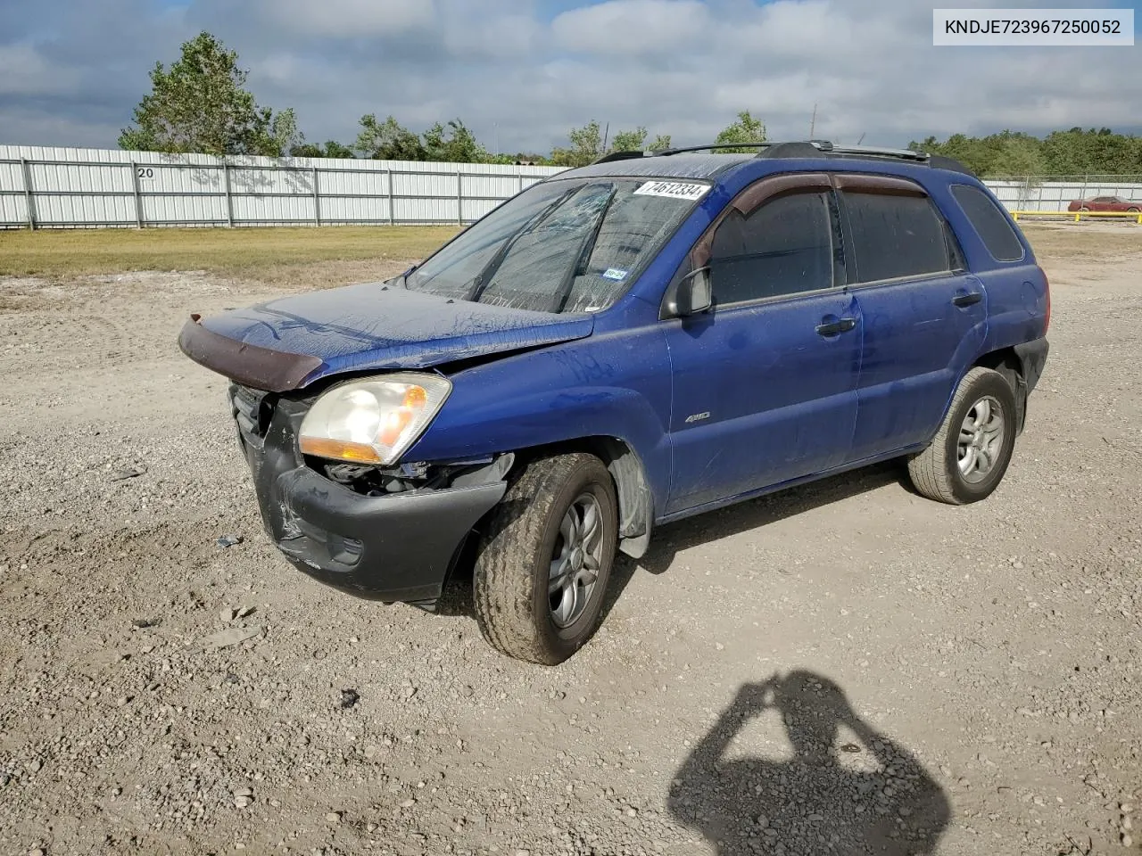 2006 Kia New Sportage VIN: KNDJE723967250052 Lot: 74612334