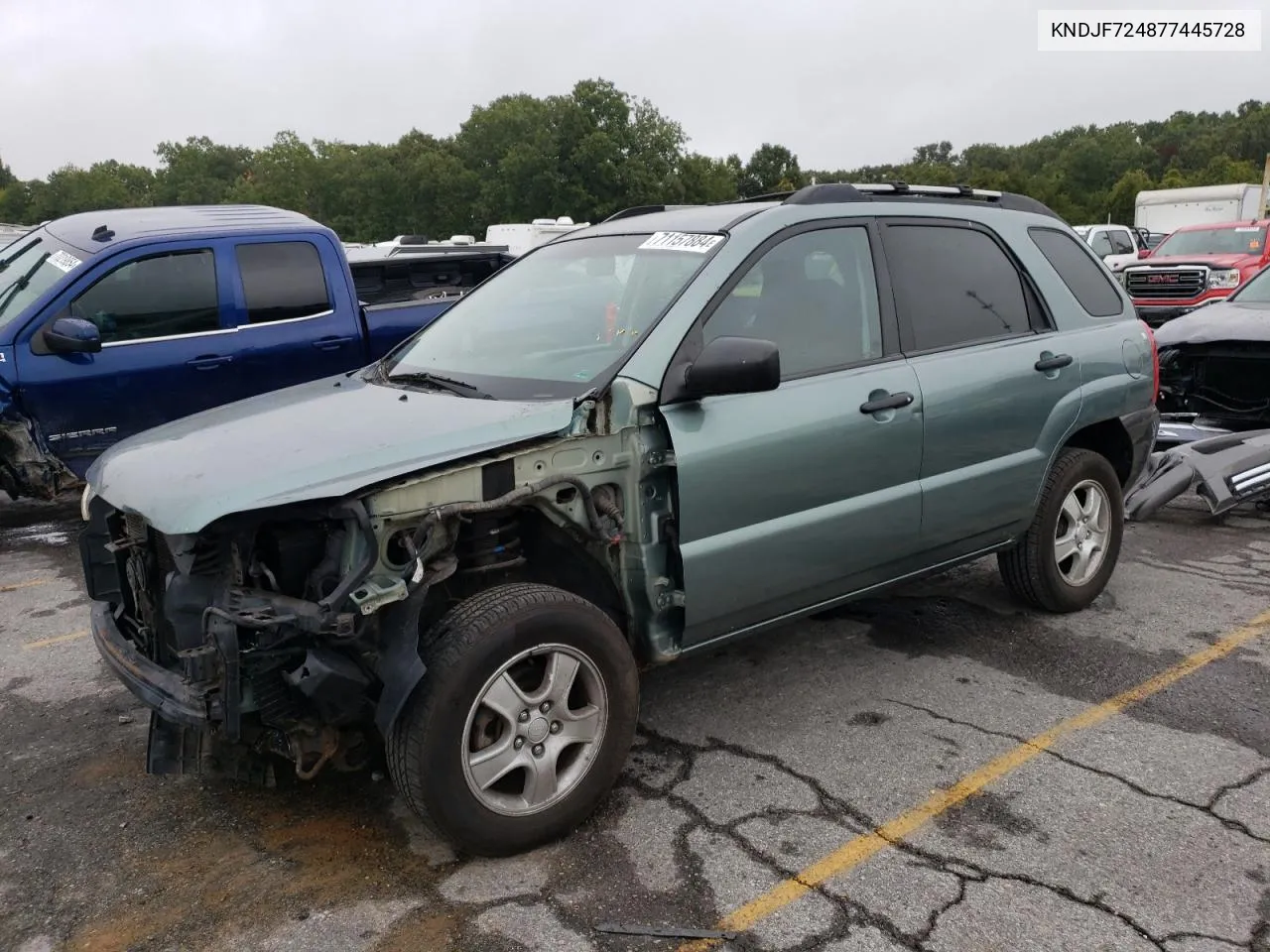 2007 Kia Sportage Lx VIN: KNDJF724877445728 Lot: 71157884