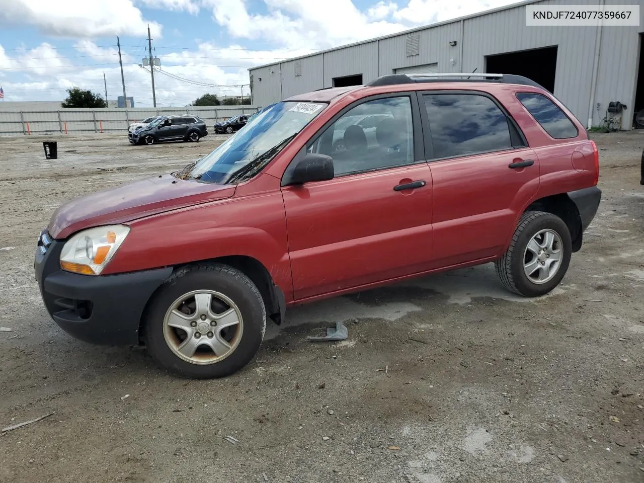 2007 Kia Sportage Lx VIN: KNDJF724077359667 Lot: 74244424