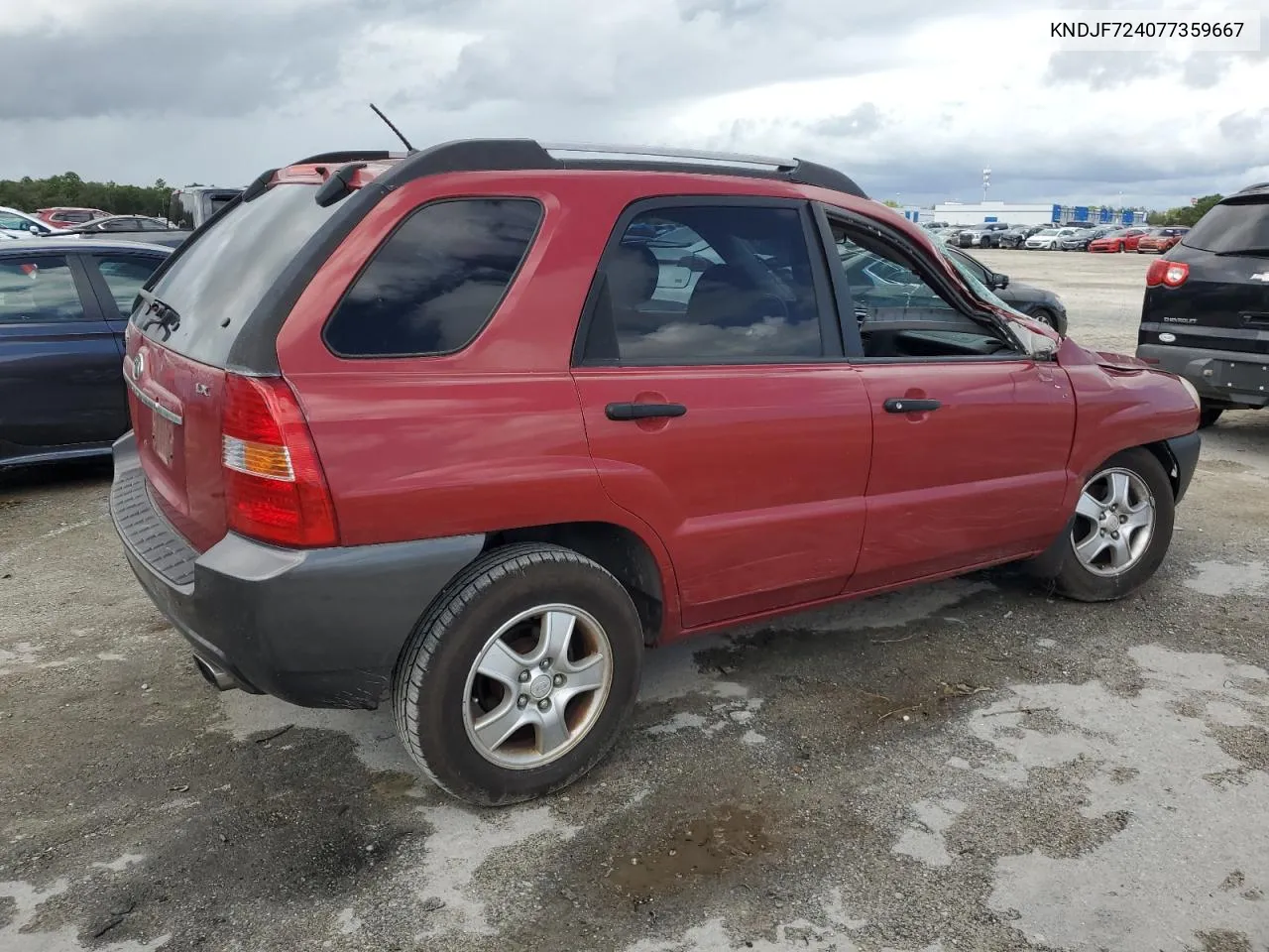 2007 Kia Sportage Lx VIN: KNDJF724077359667 Lot: 74244424