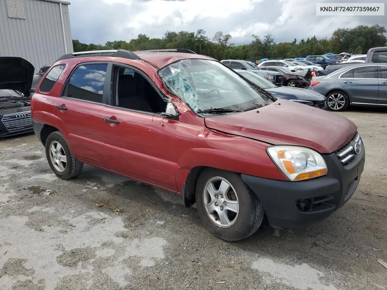 2007 Kia Sportage Lx VIN: KNDJF724077359667 Lot: 74244424