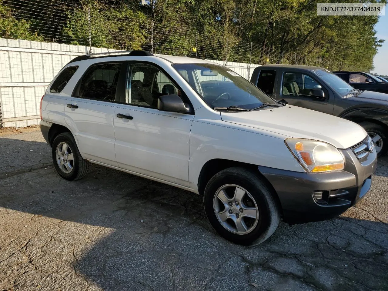 2007 Kia Sportage Lx VIN: KNDJF724377434619 Lot: 75223934