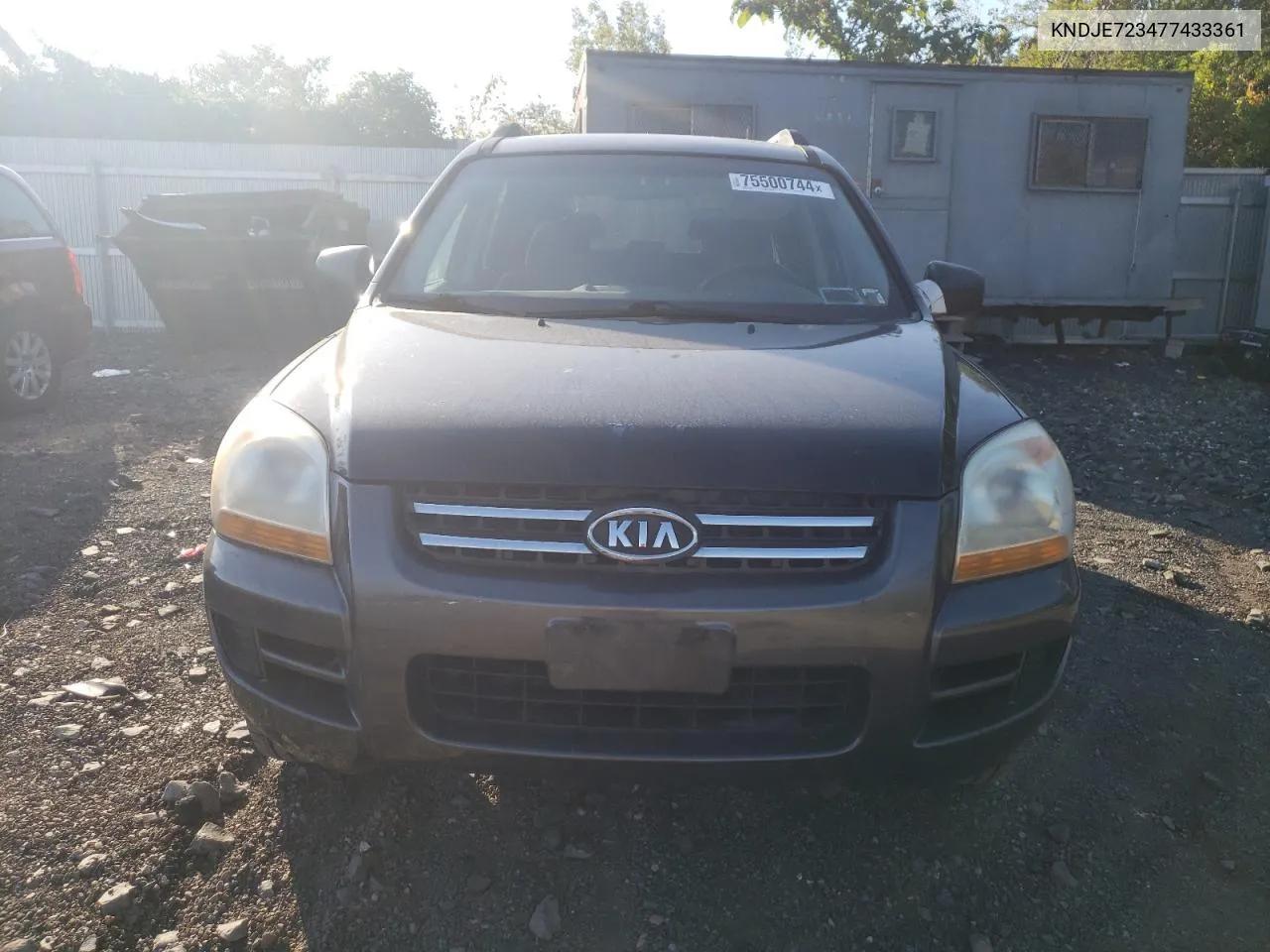 2007 Kia Sportage Ex VIN: KNDJE723477433361 Lot: 75500744