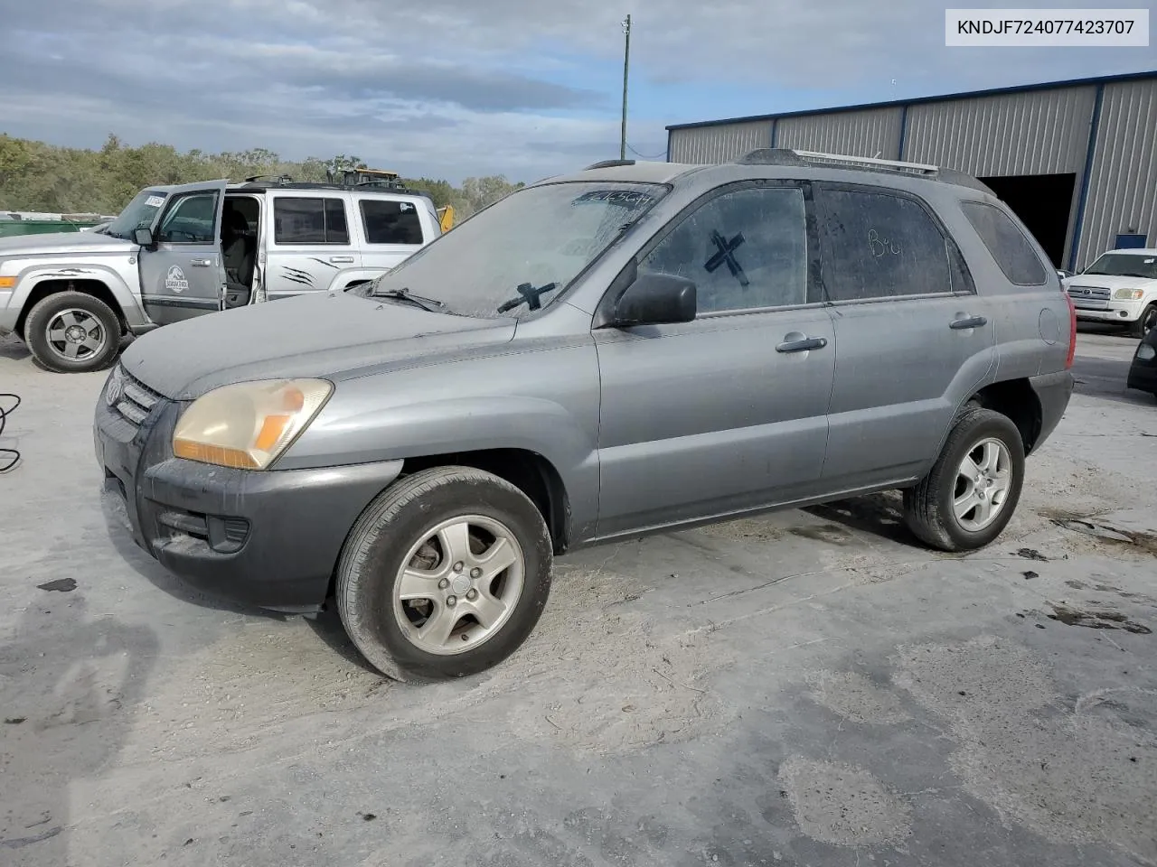 2007 Kia Sportage Lx VIN: KNDJF724077423707 Lot: 76165694