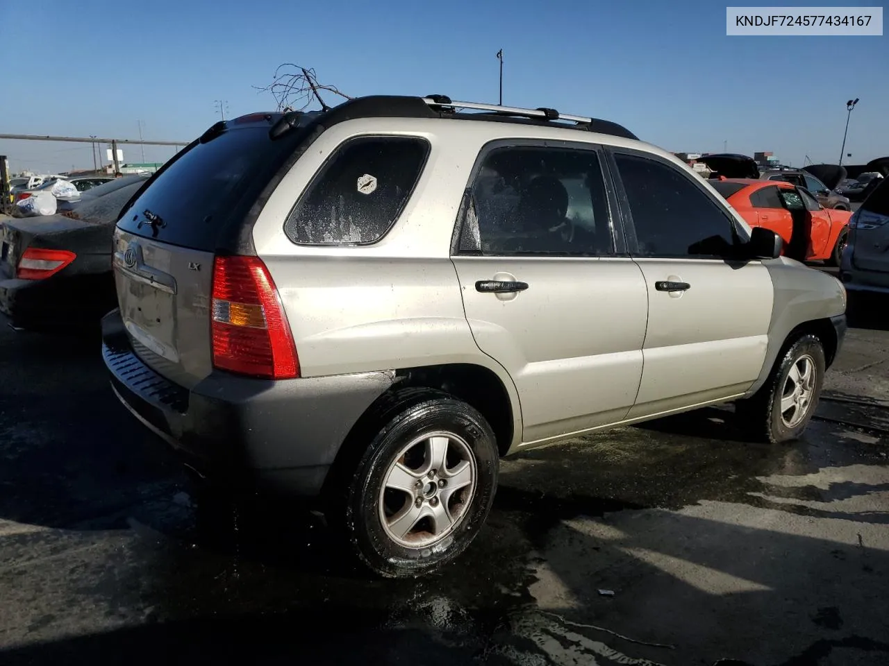 2007 Kia Sportage Lx VIN: KNDJF724577434167 Lot: 77041464