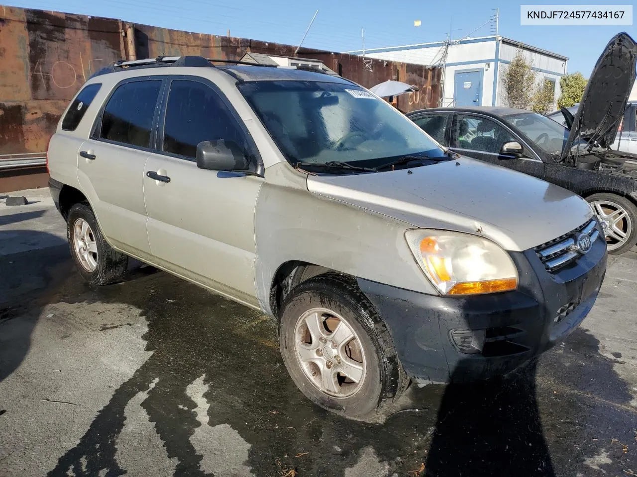 2007 Kia Sportage Lx VIN: KNDJF724577434167 Lot: 77041464