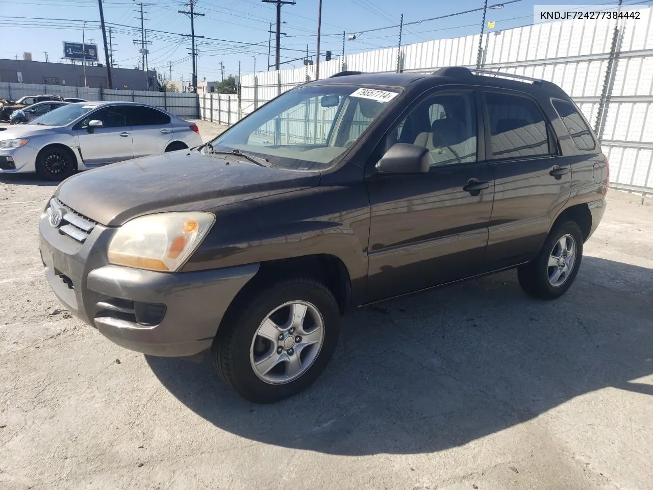 2007 Kia Sportage Lx VIN: KNDJF724277384442 Lot: 79557714