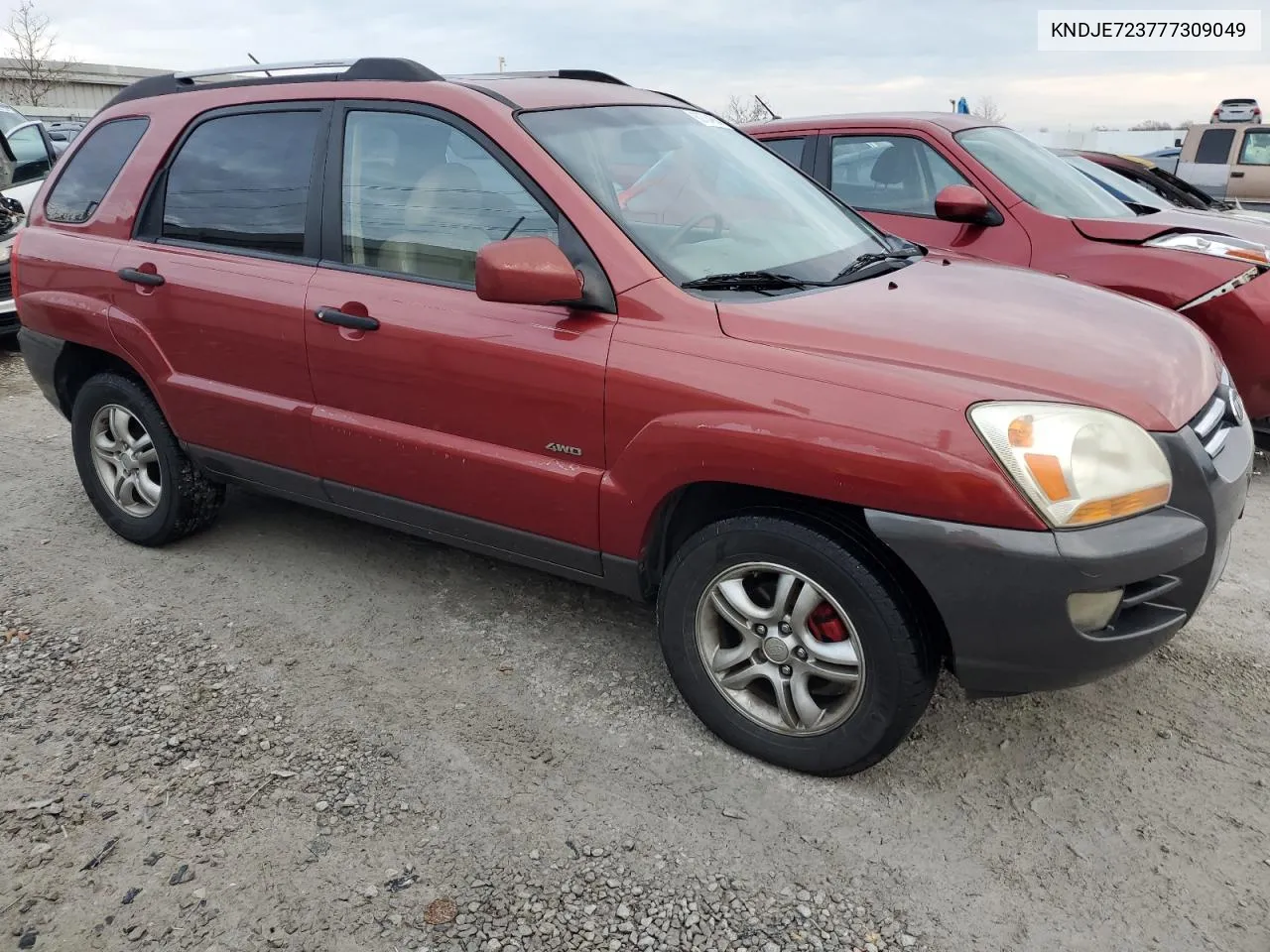 2007 Kia Sportage Ex VIN: KNDJE723777309049 Lot: 80784904