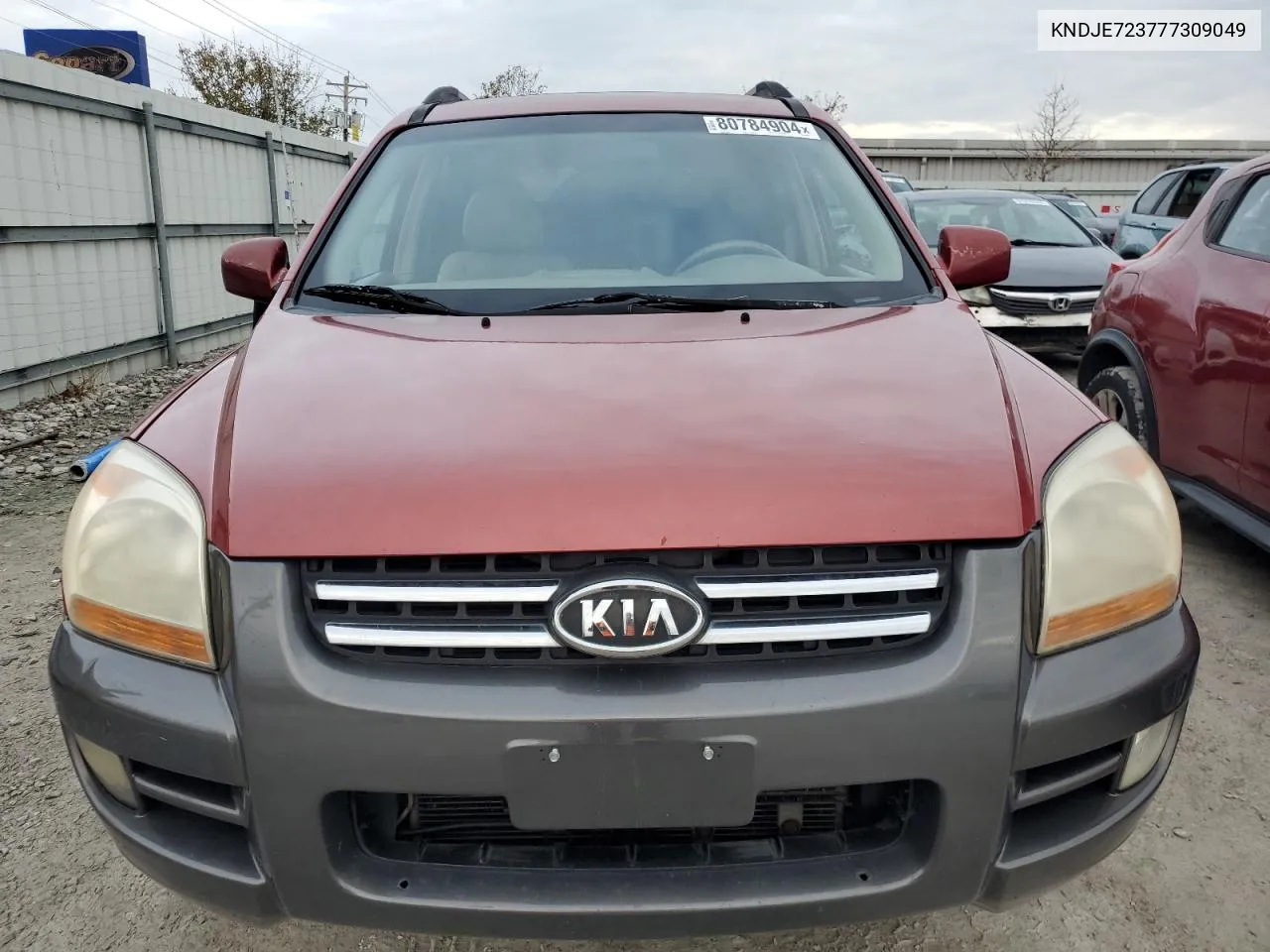 2007 Kia Sportage Ex VIN: KNDJE723777309049 Lot: 80784904