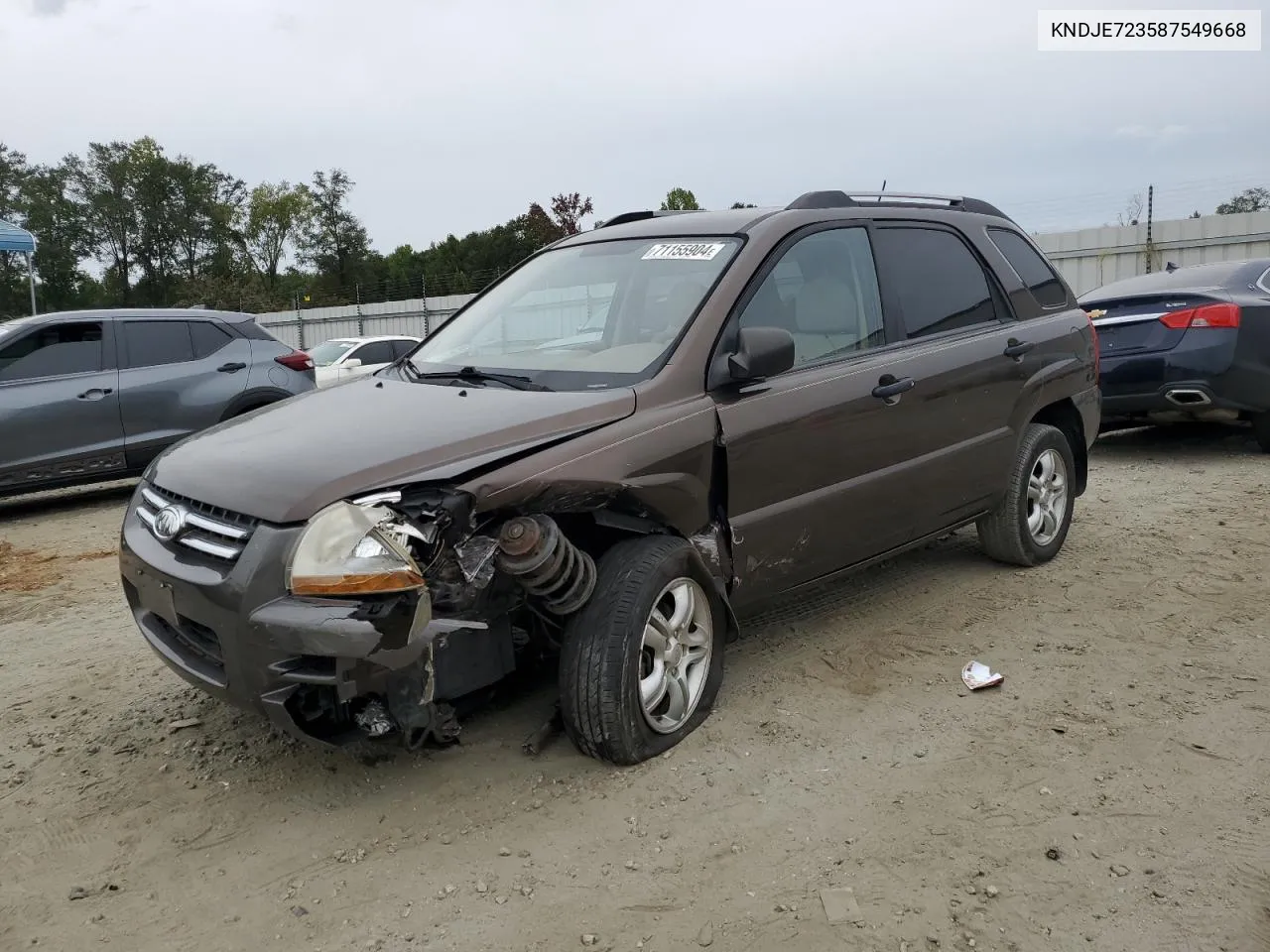 2008 Kia Sportage Ex VIN: KNDJE723587549668 Lot: 71155904